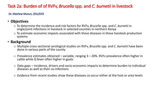 Co-infection with Rift Valley fever virus, Brucella spp. and Coxiella burnetii in humans and animals in Kenya: Disease burden and ecological factors