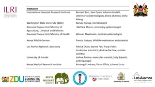 Co-infection with Rift Valley fever virus, Brucella spp. and Coxiella burnetii in humans and animals in Kenya: Disease burden and ecological factors