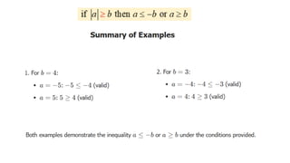 Comprehensive Guide to Solving and Graphing Absolute Value Inequalities ...