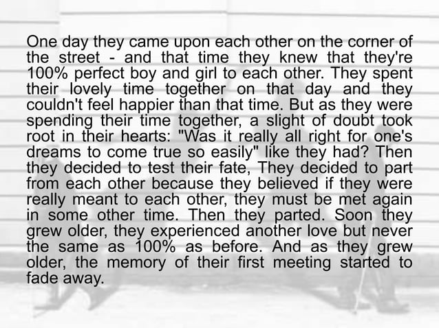 Between True Love, Fate and Reality in Haruki Murakami's "On Seeing the