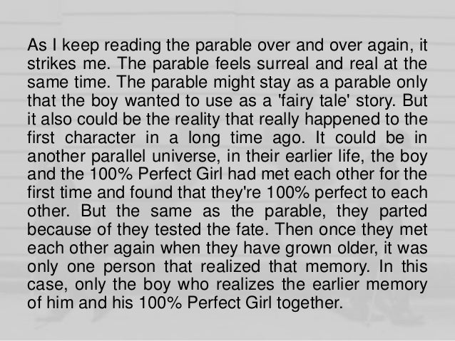 haruki murakami on seeing the 100 perfect girl essay 'on seeing the 100% perfect girl one beautiful april morning' by haruki murakami: the study guide (classic guides to literature) by david wheeler (2013-12-10) on. haruki murakami on seeing the 100 perfect girl essay 'on seeing the 100% perfect girl one beautiful april morning' by haruki murakami: the study guide (classic guides to literature) by david wheeler (2013-12-10) on.