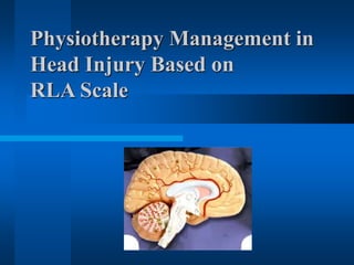Physiotherapy Management in
Head Injury Based on
RLA Scale
 