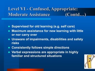 Physiotherapy Management in Head Injury Based on RLA Scale | PPT