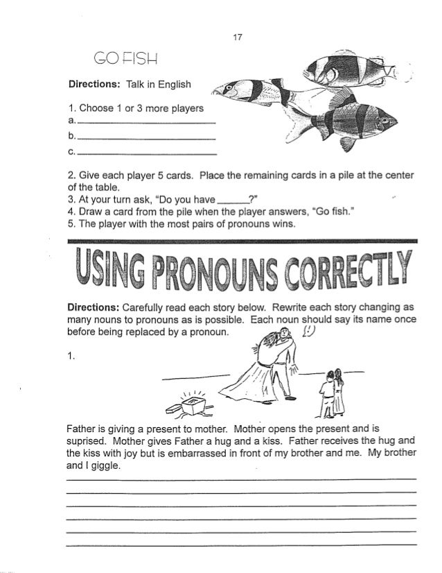practice with pronouns