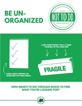 What Not to Do When Moving - Be Unorganized