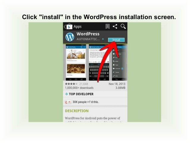 How To Get Wordpress For Android 