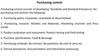 Purchase Control Testing Beverage control | PPTX