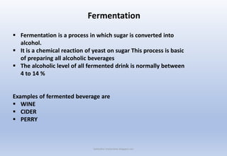 Perry Fermentation Alcoholic Beverages: https://www.facebook.com/delhindra/ | PPTX
