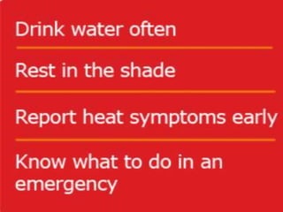 Beware of heat