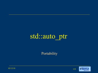 std::auto_ptr Portability 