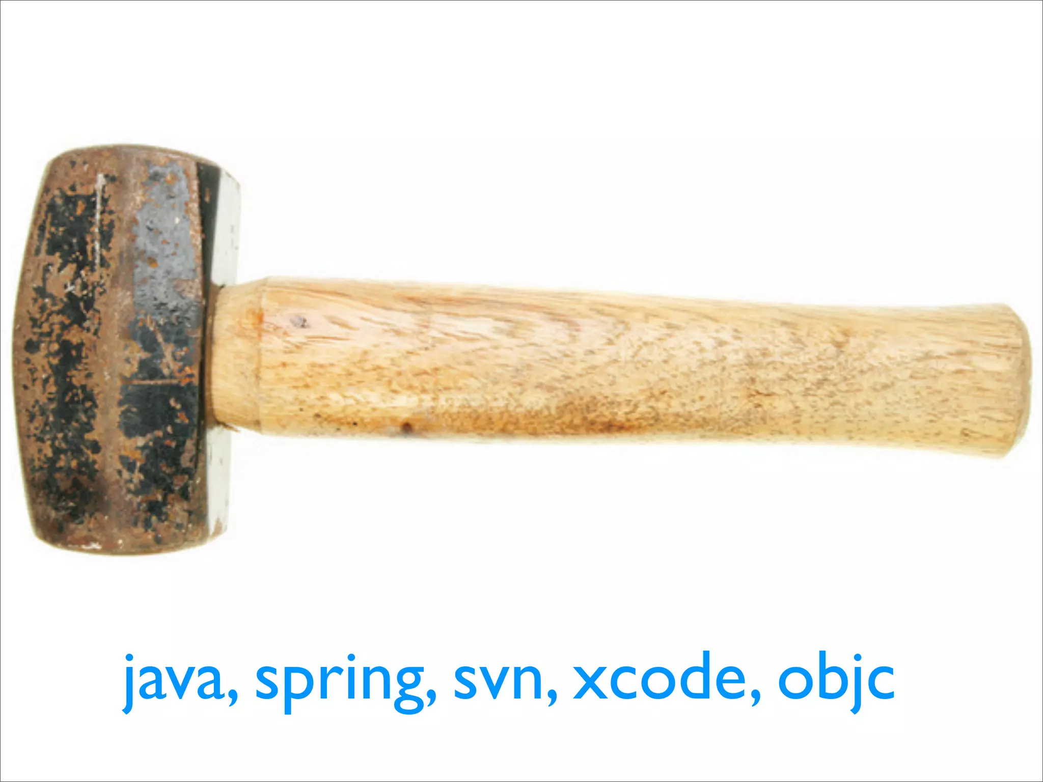 java, spring, svn, xcode, objc
 