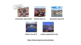 https://theburningmonk.com/workshops
Amsterdam, March 19-20 Helsinki, May 4-5 Stockholm, May 14-15
Dublin, June 16-17 London, September 24-25
early bird
until Feb 11
 