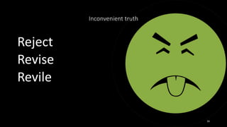 Inconvenient truth
Reject
Revise
Revile
16
 