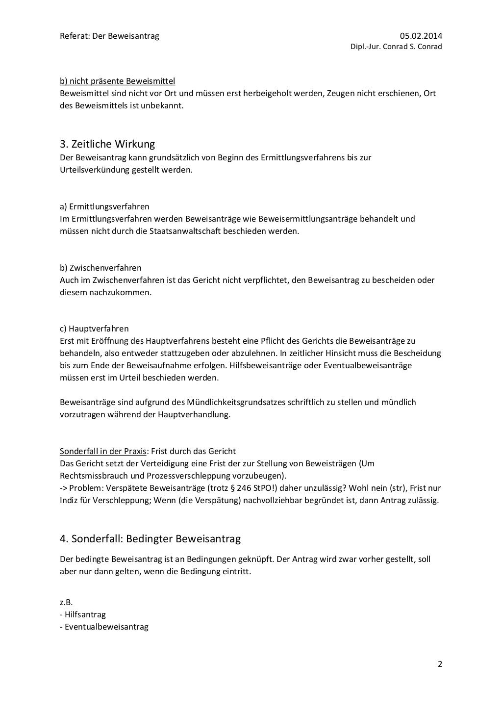 Der Beweisantrag im Strafprozess