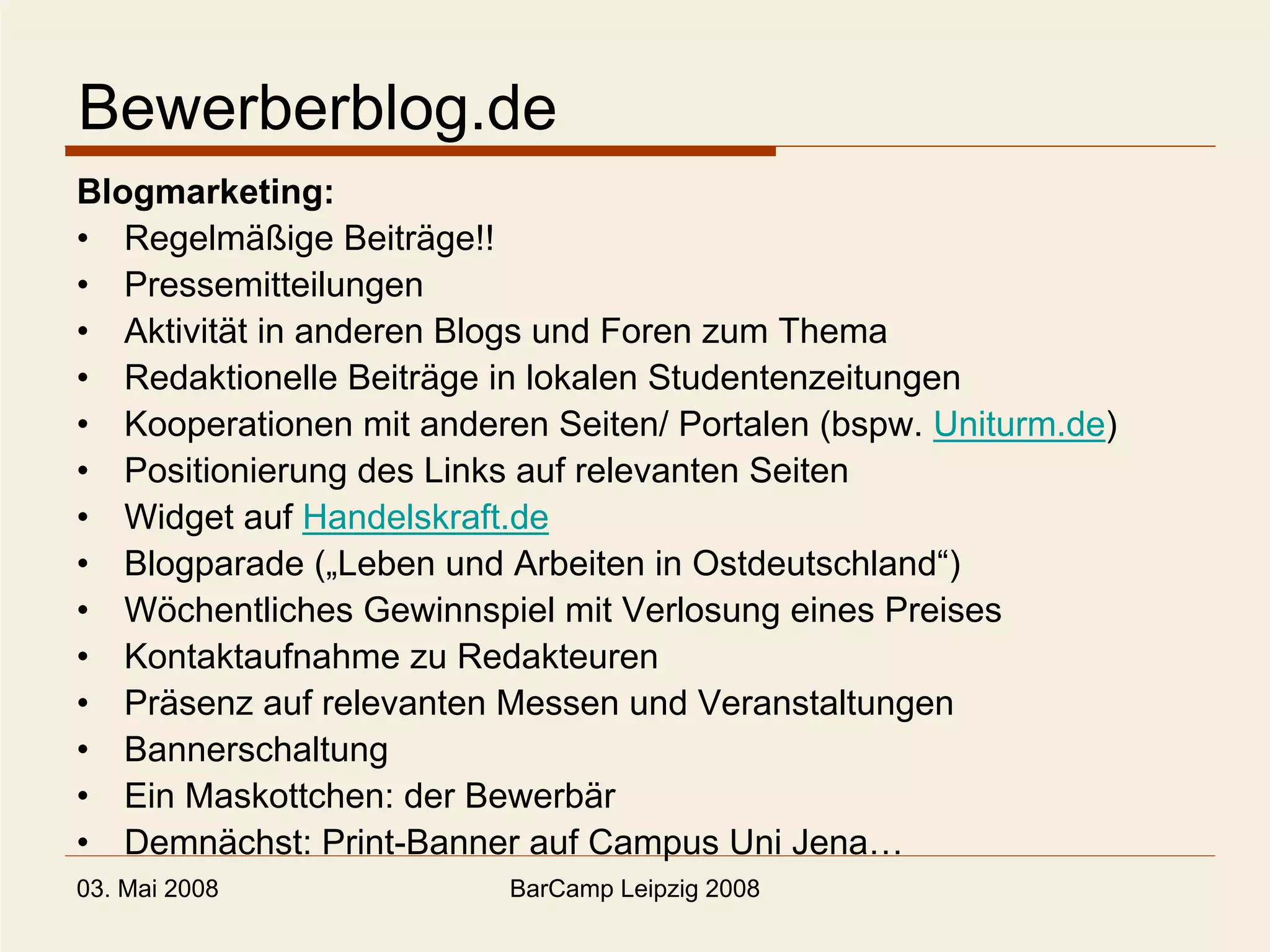 BewerberBlog BC Leipzig