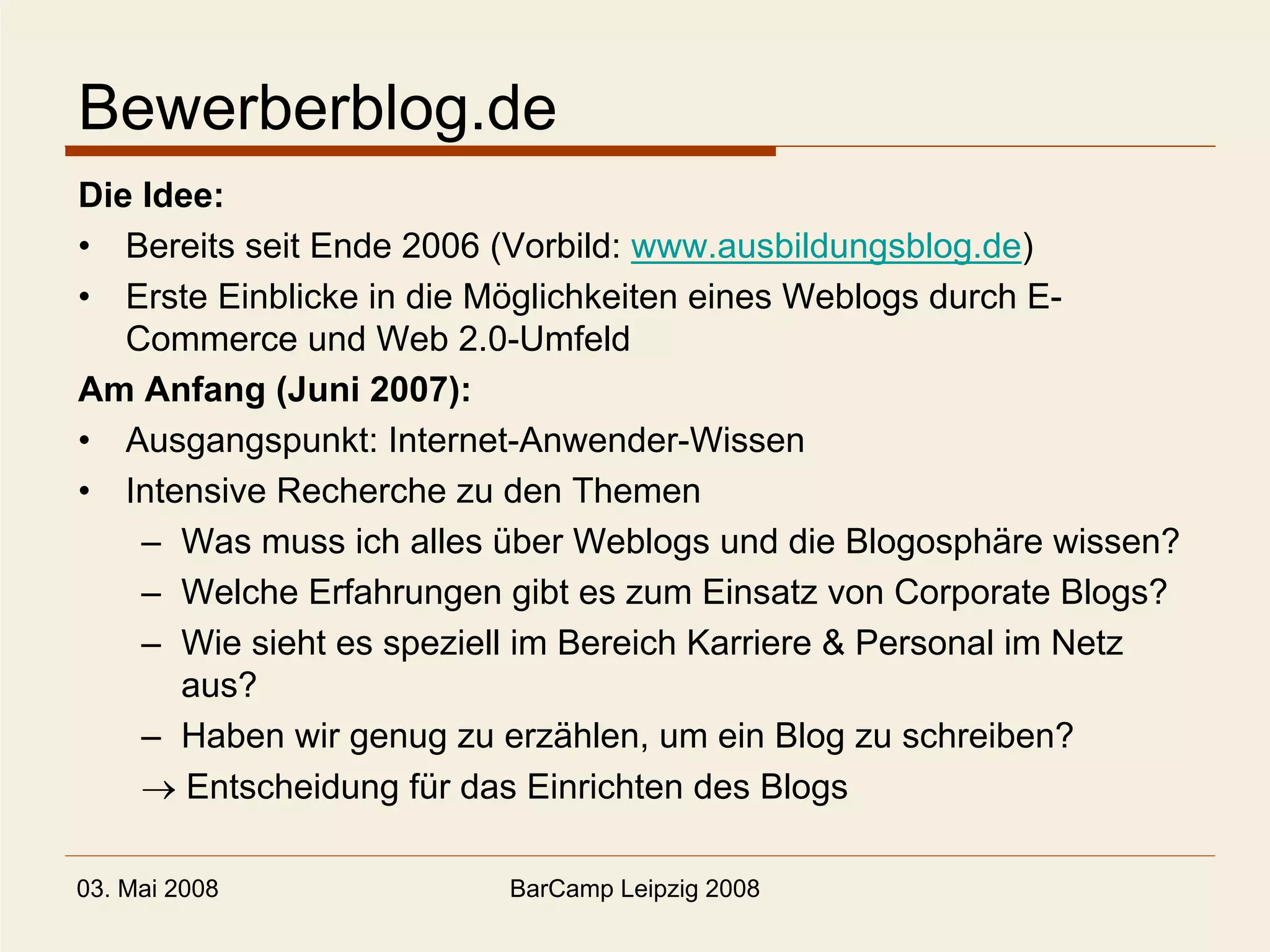 BewerberBlog BC Leipzig