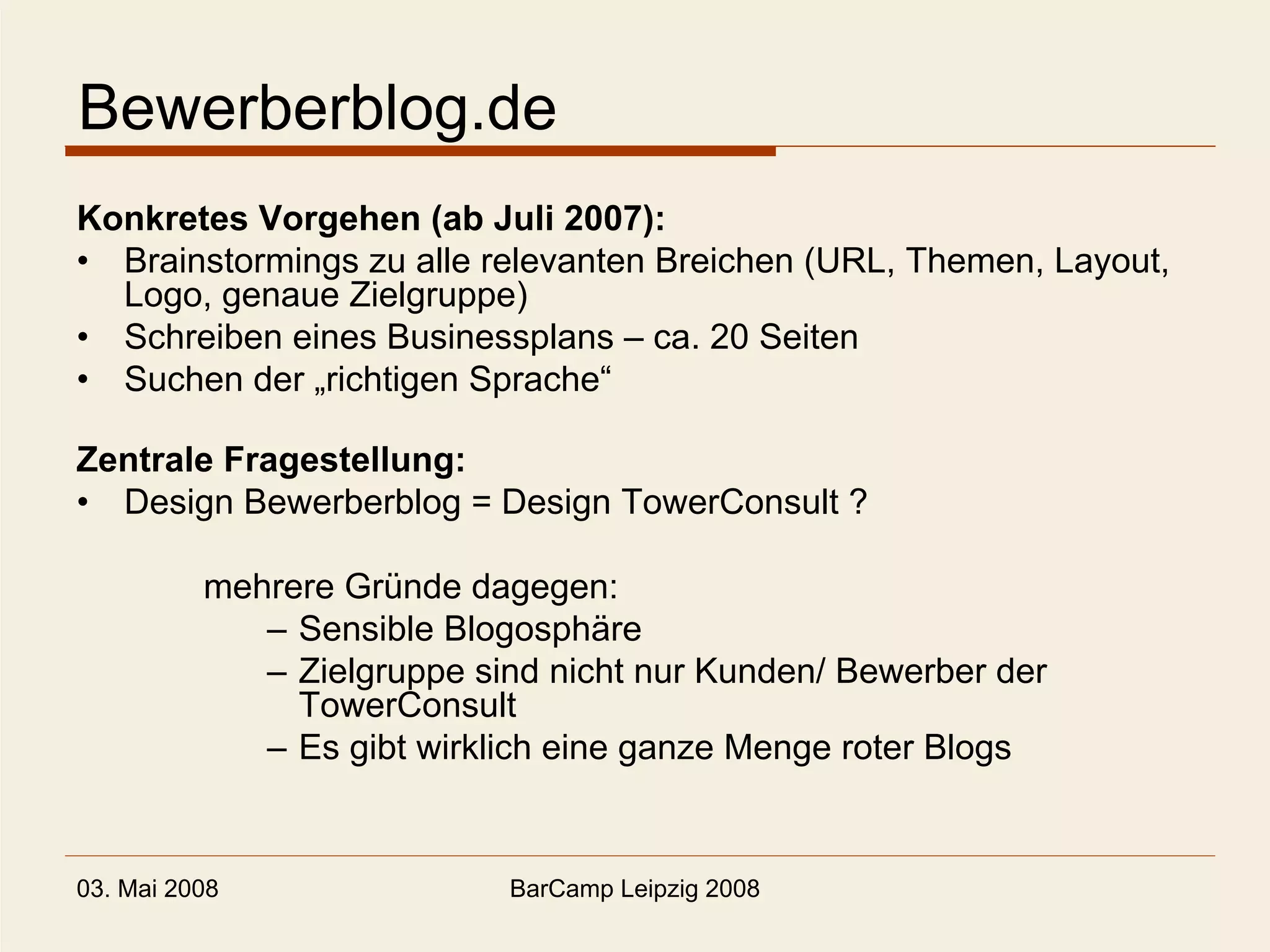 BewerberBlog BC Leipzig