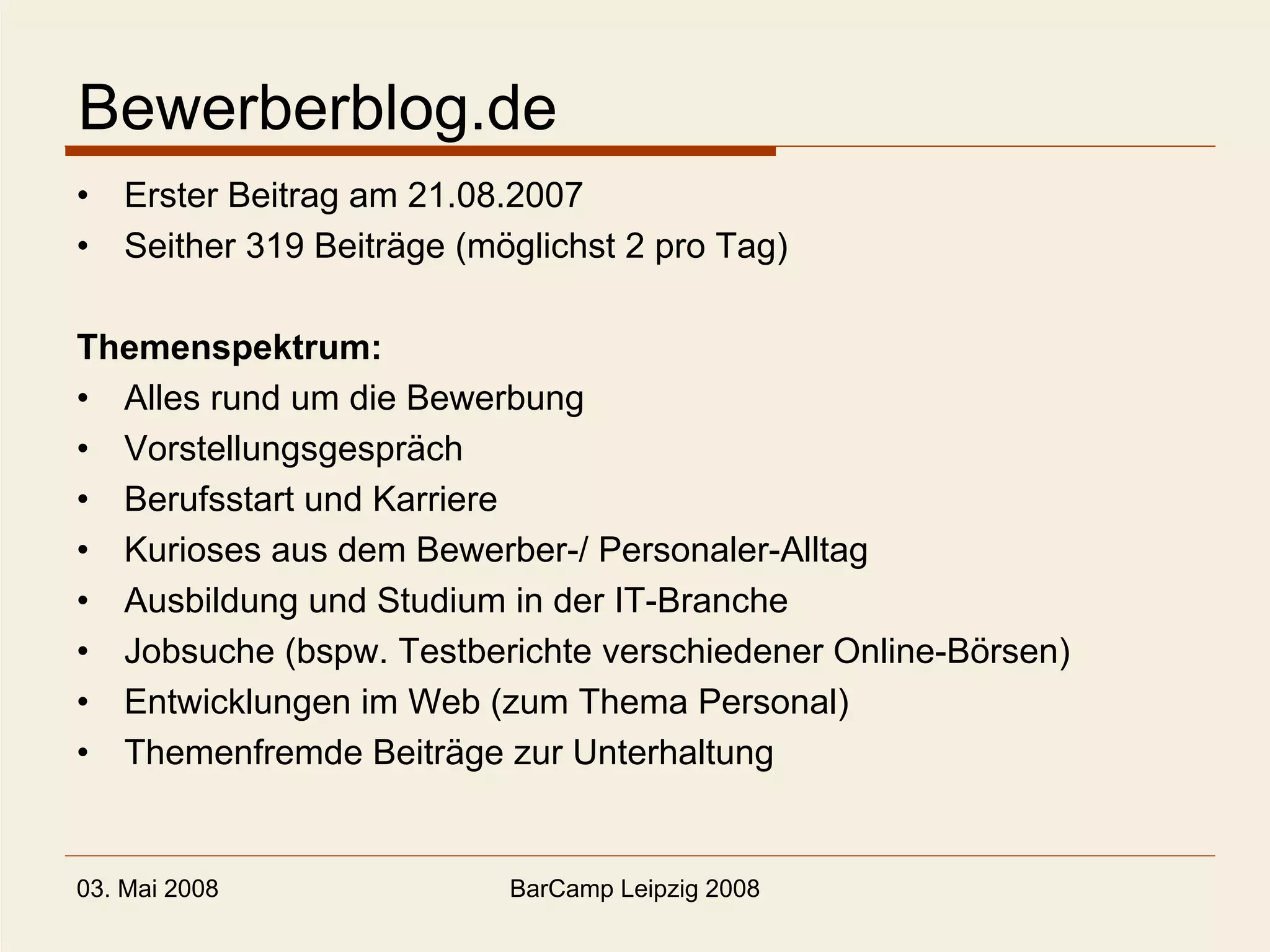 BewerberBlog BC Leipzig