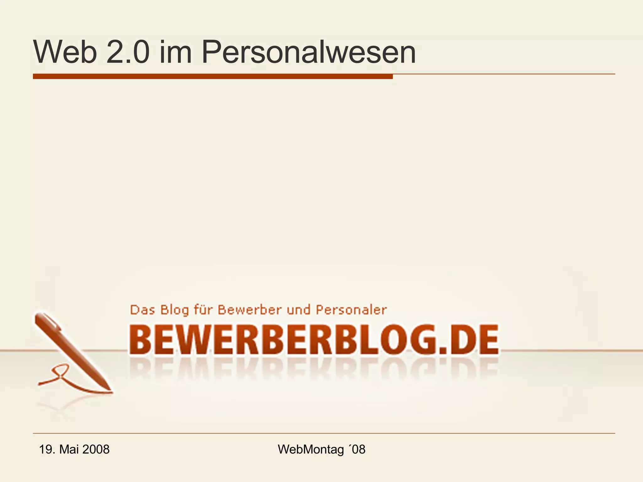 Web 2.0 im Personalwesen 