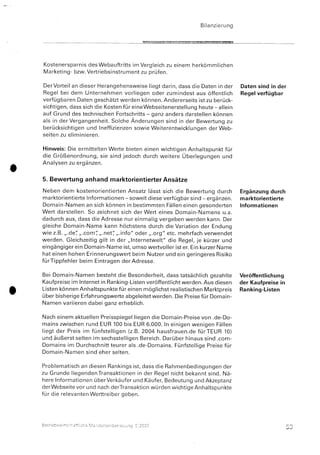 Bewertung von Webseiten und Domains