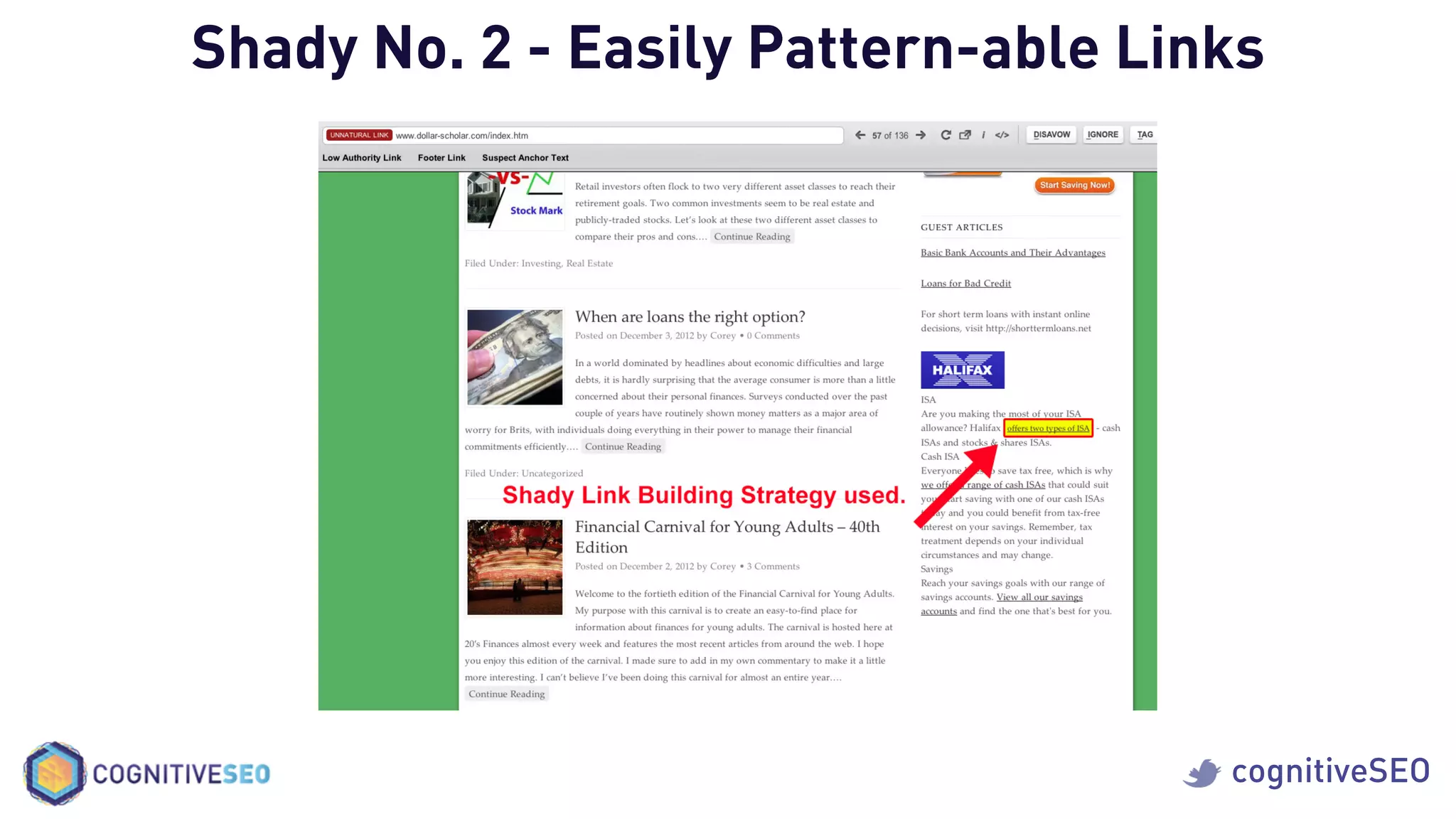 cognitiveSEO
Shady No. 2 - Easily Pattern-able Links
 
