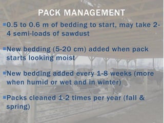 Compost Bedded Pack Barn Design and Management | PDF