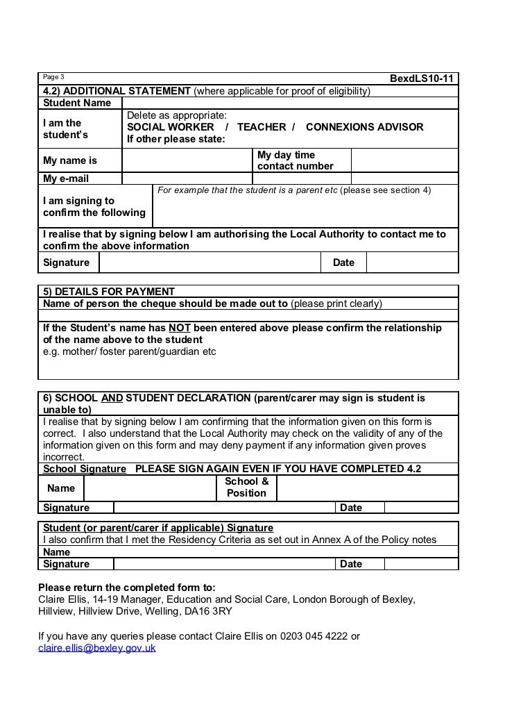 bexley hardship fund application