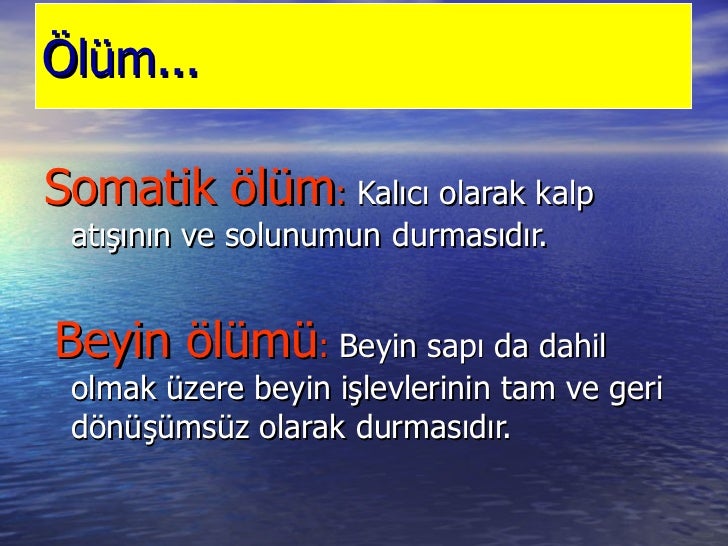 Beyi N Olumu