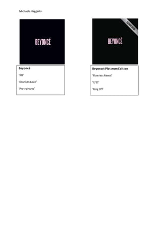 Beyonce Albums Docx