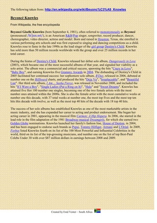 Beyonce sweet_dreams | PDF | World/International Music | Music