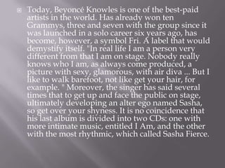 Beyoncé - slide presentation | PPTX