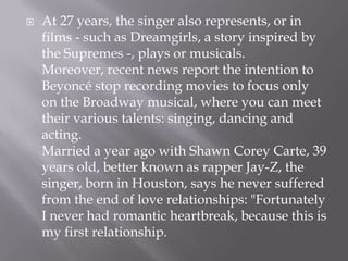 Beyoncé - slide presentation | PPTX