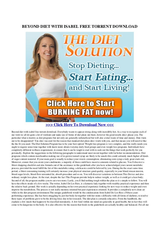 Beyond diet-with-isa