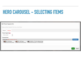 HERO CAROUSEL - SELECTING ITEMS
 