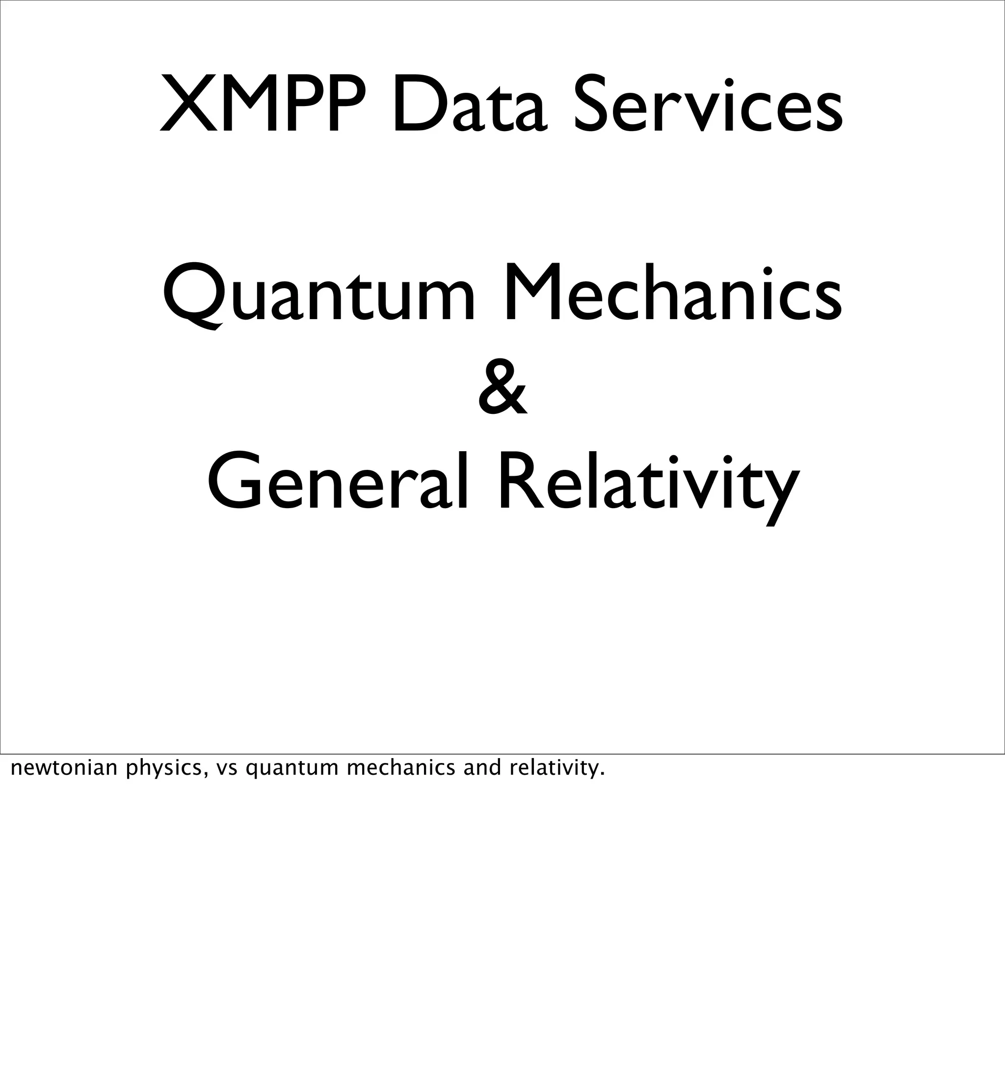 Beyond REST? Building Data Services with XMPP PubSub