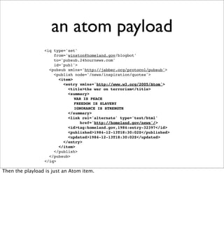 Beyond REST? Building Data Services with XMPP PubSub