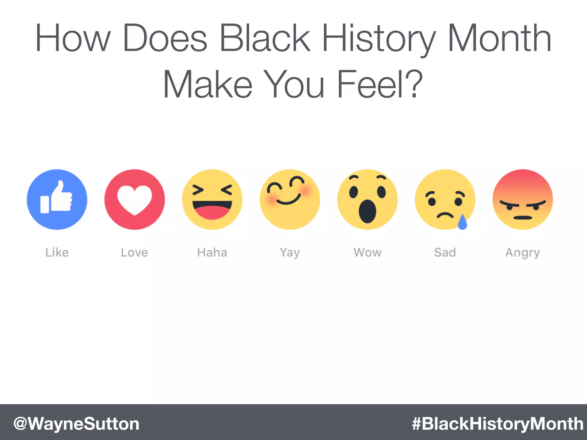 #BlackHistoryMonth@WayneSutton
How Does Black History Month
Make You Feel?
 