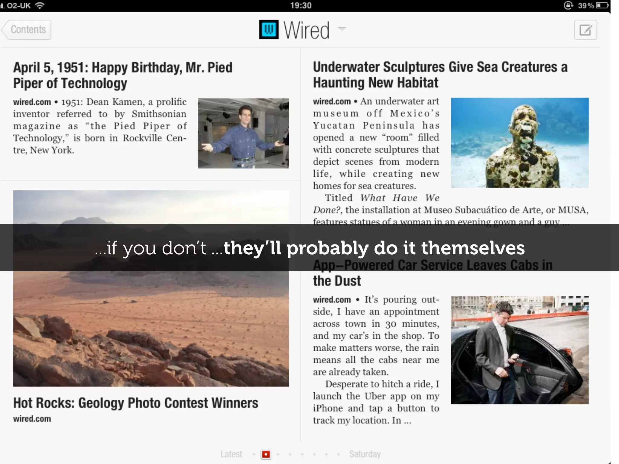 ...if you don’t ...they’ll probably do it themselves
 