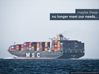 maybe these
no longer meet our needs...




           http://www.ﬂickr.com/photos/mikebaird/3898801499
 