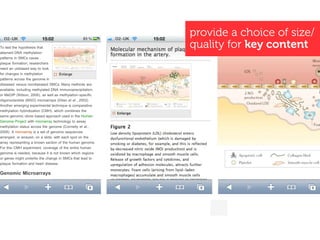 provide a choice of size/
quality for key content
 