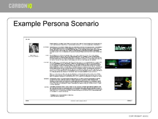 Example Persona Scenario 