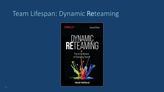 21
Team Lifespan: Dynamic Reteaming
 