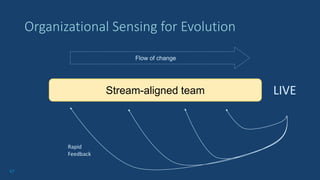 47
Organizational Sensing for Evolution
Stream-aligned team
Flow of change
LIVE
Rapid
Feedback
 