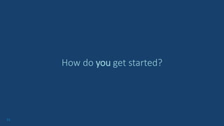 73
How do you get started?
 