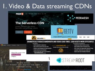 1. Video & Data streaming CDNs
 