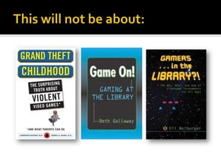 This will not be about: