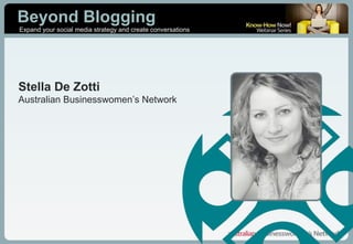 Stella De Zotti Australian Businesswomen’s Network 