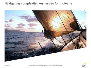 Page 17 Biotechnology Industry Report 2017 | Beyond borders
Navigating complexity: key issues for biotechs
 