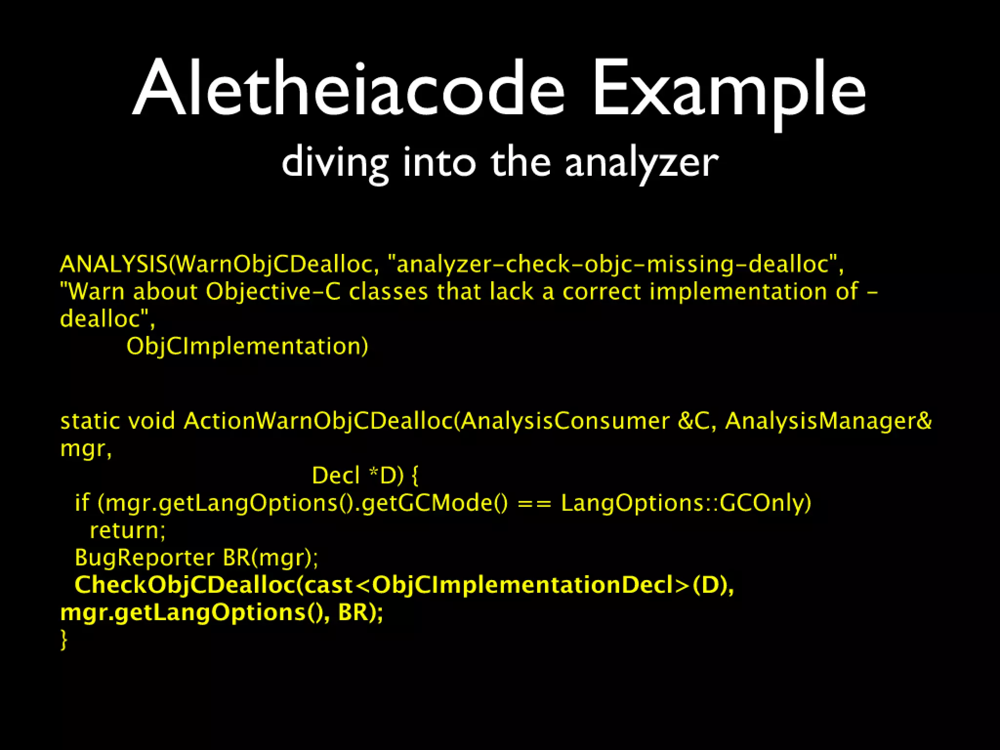Beyond build and analyze