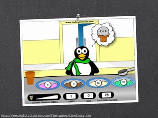 http://www.multiplication.com/flashgames/ConeCrazy.htm
 